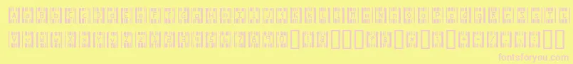 RecognitionNekkid Font – Pink Fonts on Yellow Background