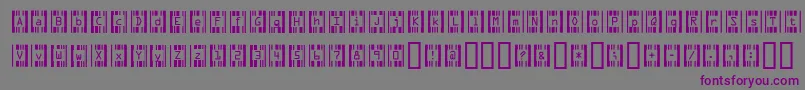 Шрифт RecognitionNekkid – фиолетовые шрифты на сером фоне