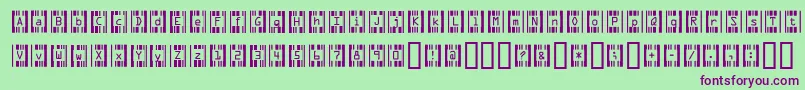 RecognitionNekkid Font – Purple Fonts on Green Background