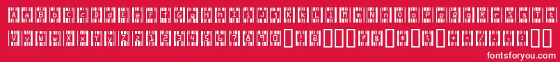 RecognitionNekkid Font – White Fonts on Red Background
