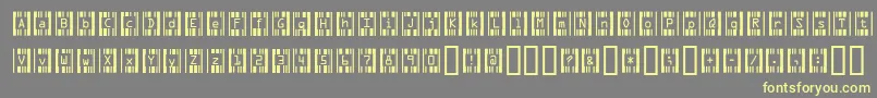 RecognitionNekkid Font – Yellow Fonts on Gray Background