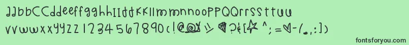 Chimichanga Font – Black Fonts on Green Background