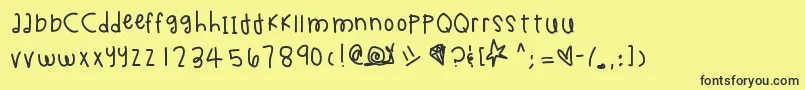 Chimichanga Font – Black Fonts on Yellow Background
