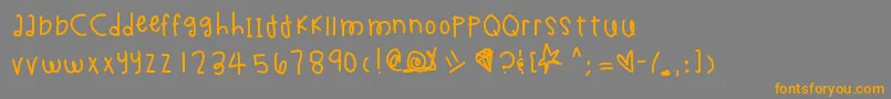 Chimichanga Font – Orange Fonts on Gray Background