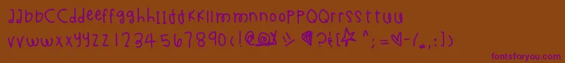 Chimichanga Font – Purple Fonts on Brown Background