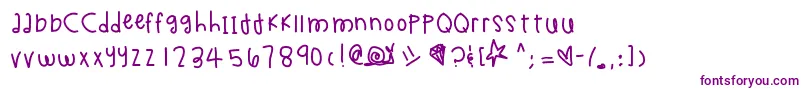 Chimichanga Font – Purple Fonts on White Background