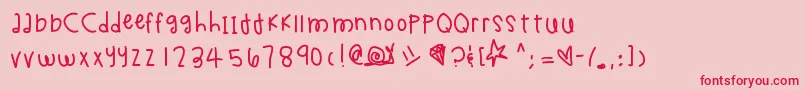 Chimichanga Font – Red Fonts on Pink Background