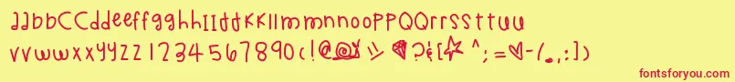 Chimichanga Font – Red Fonts on Yellow Background