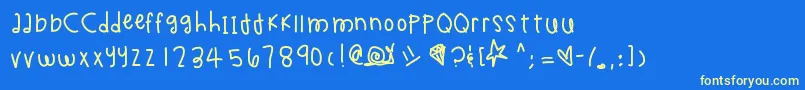 Chimichanga Font – Yellow Fonts on Blue Background