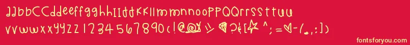 Chimichanga Font – Yellow Fonts on Red Background