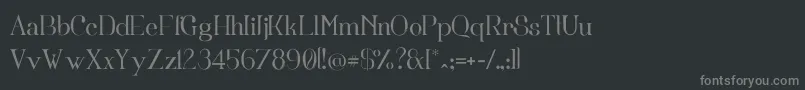 フォントFortunata – 黒い背景に灰色の文字