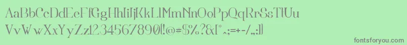 Fortunata Font – Gray Fonts on Green Background