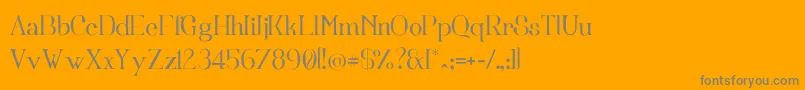 Fortunata Font – Gray Fonts on Orange Background