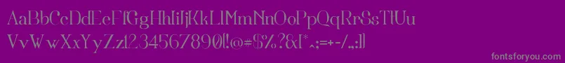 Fortunata-Schriftart – Graue Schriften auf violettem Hintergrund