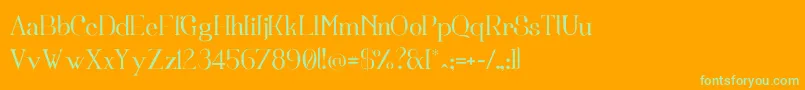 Fortunata Font – Green Fonts on Orange Background