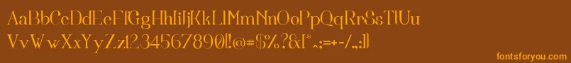 Fortunata Font – Orange Fonts on Brown Background