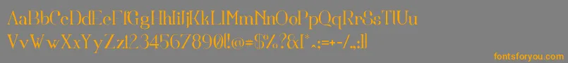 Fortunata Font – Orange Fonts on Gray Background