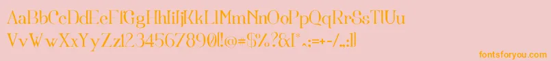 Fortunata Font – Orange Fonts on Pink Background