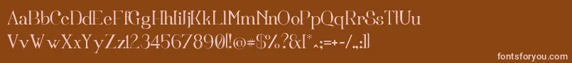 Fortunata Font – Pink Fonts on Brown Background