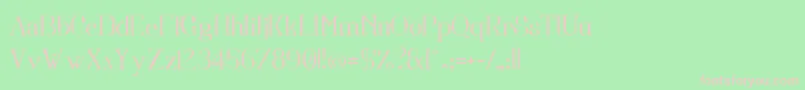 Fortunata Font – Pink Fonts on Green Background