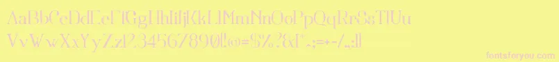 Fortunata Font – Pink Fonts on Yellow Background