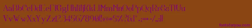 Fortunata Font – Purple Fonts on Brown Background