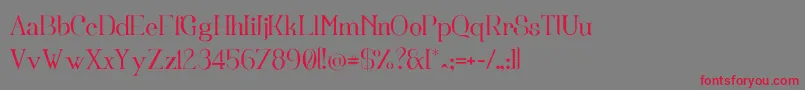 Fortunata Font – Red Fonts on Gray Background