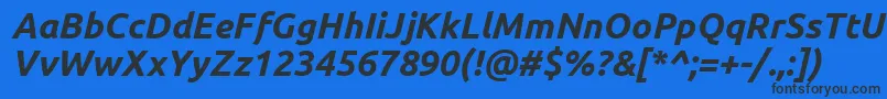 Ubuntu ffy Font – Black Fonts on Blue Background