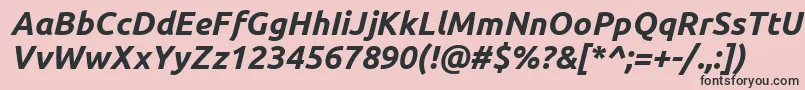 フォントUbuntu ffy – ピンクの背景に黒い文字