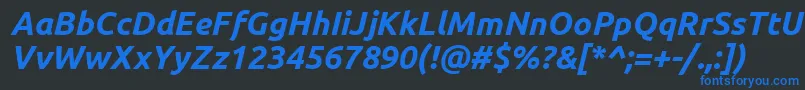 フォントUbuntu ffy – 黒い背景に青い文字