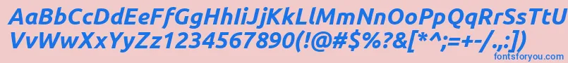 Ubuntu ffy Font – Blue Fonts on Pink Background