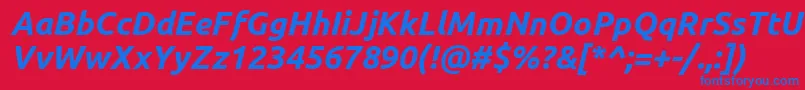 Ubuntu ffy Font – Blue Fonts on Red Background