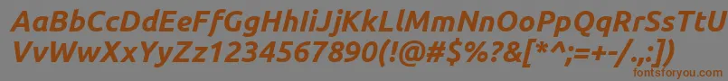 Шрифт Ubuntu ffy – коричневые шрифты на сером фоне