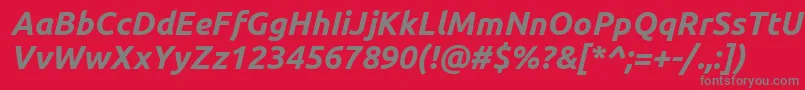 Czcionka Ubuntu ffy – szare czcionki na czerwonym tle