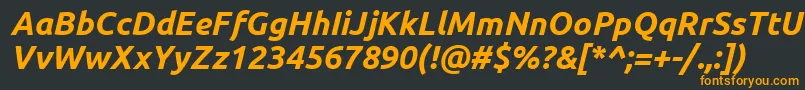 Ubuntu ffy Font – Orange Fonts on Black Background