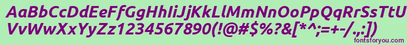 Ubuntu ffy Font – Purple Fonts on Green Background