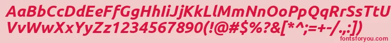 Ubuntu ffy Font – Red Fonts on Pink Background