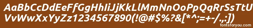 Ubuntu ffy Font – White Fonts on Brown Background