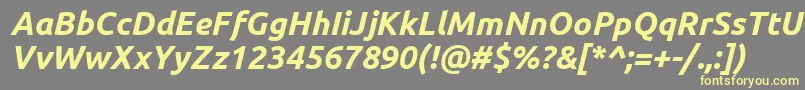 Ubuntu ffy Font – Yellow Fonts on Gray Background