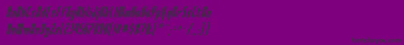 AngloysgarthItalic-Schriftart – Schwarze Schriften auf violettem Hintergrund