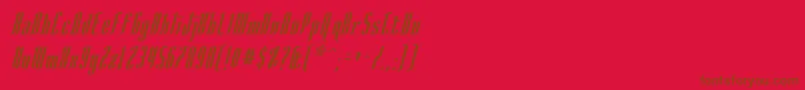 フォントAngloysgarthItalic – 赤い背景に茶色の文字