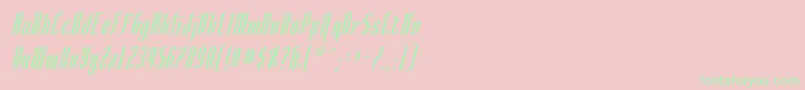 AngloysgarthItalic Font – Green Fonts on Pink Background