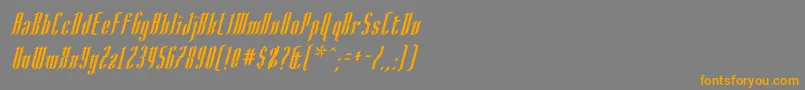 Шрифт AngloysgarthItalic – оранжевые шрифты на сером фоне