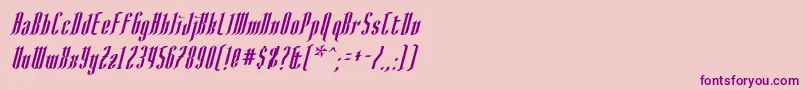 AngloysgarthItalic Font – Purple Fonts on Pink Background