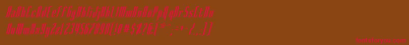 AngloysgarthItalic Font – Red Fonts on Brown Background