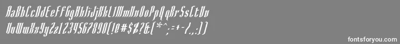 AngloysgarthItalic Font – White Fonts on Gray Background