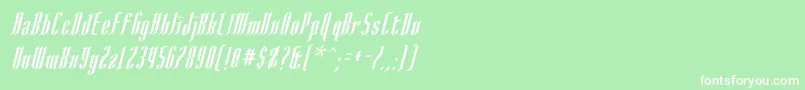 AngloysgarthItalic Font – White Fonts on Green Background
