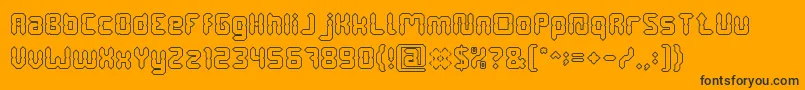 DigitalGothicHollow Font – Black Fonts on Orange Background