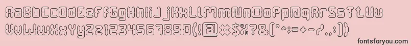 DigitalGothicHollow Font – Black Fonts on Pink Background