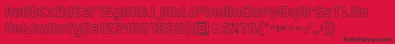 DigitalGothicHollow Font – Black Fonts on Red Background